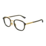 Panthos Metalen Frame met Acetaat Cirkel Bottega Veneta , Gray , Unise...