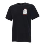 Zwarte Katoenen T-shirt met Logoprint Casablanca , Black , Heren