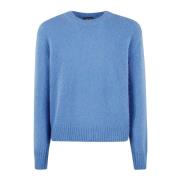 Crew Neck Gebreide Trui Tom Ford , Blue , Heren