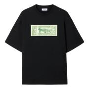 Zwarte Banknote Arrow Skate Tee Off White , Black , Heren