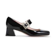 Zwarte Leren Pumps Elegante Stijl Roger Vivier , Black , Dames