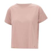 Zachte Roze T-shirt met Shell Logo Loulou Studio , Pink , Dames