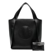 Zwarte Logo Tote Tas Stella McCartney , Black , Dames