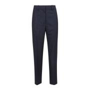 Navy Pinstripe Broek Anine Bing , Blue , Dames