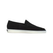 Zwarte Leren Loafers Stijlvolle Schoenen Fear Of God , Black , Heren