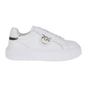 Witte Sneakers met Flatform Zool Pinko , White , Dames