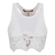 Witte Top voor Vrouwen Ermanno Scervino , White , Dames