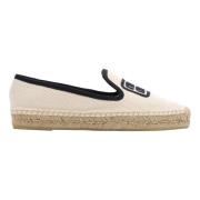 Katoenen Drill Espadrilles voor Vrouwen Miu Miu , Beige , Dames