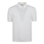 Witte Sweater Polo Shirt Elegante Stijl Eleventy , White , Heren