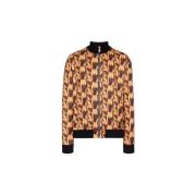 Grafisch Print Track Jacket met Side Stripe Roberto Cavalli , Brown , ...