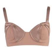 Satijnen Stropdasdetails Crêpe Top Elisabetta Franchi , Pink , Dames