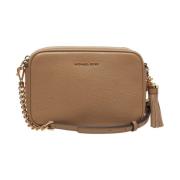 Beige Leren Schoudertas Ginny Michael Kors , Beige , Dames