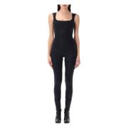 Zwart Monogram Bodysuit Buitenkleding Misbhv , Black , Dames