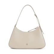 Beige Schoudertas met Hangslot Detail Givenchy , Beige , Dames