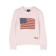 Acacia Pink Pullover Sweater Polo Ralph Lauren , Pink , Unisex