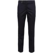 Marineblauwe Getailleerde Broek Met Reliëf Peserico , Blue , Dames