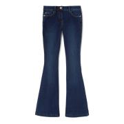 Flare Jeans Bianca Motivi , Blue , Dames