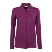 Zijden Shirt Max Mara , Purple , Dames