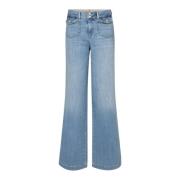 Vintage-geïnspireerde Wide-leg Jeans Lichtblauw MOS Mosh , Blue , Dame...