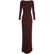 Bruine Elegante Jurk Elisabetta Franchi , Brown , Dames