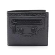 Pre-owned Leather wallets Balenciaga Vintage , Black , Heren