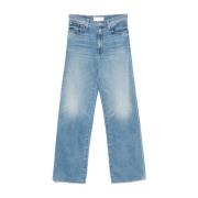 Heldere Blauwe Stijlvolle Denim Jeans Mother , Blue , Dames