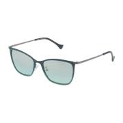 Groene metalen frame UV-filter zonnebril Police , Green , Dames