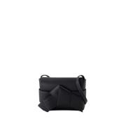 Zwarte Leren Portemonnee Op Ketting Acne Studios , Black , Dames