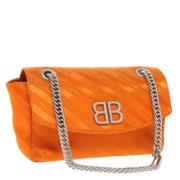 Pre-owned Leather shoulder-bags Balenciaga Vintage , Orange , Dames