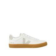 Witte Leren Sneakers met Logoprint Veja , Beige , Heren