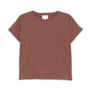 Casual Katoenen T-shirt Loulou Studio , Brown , Dames