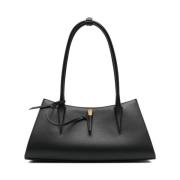 Zwarte Sluiting Tote Tas Mugler , Black , Dames