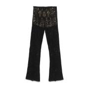 Zwarte wollen blend broek Twinset , Black , Dames