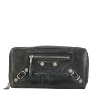 Pre-owned Leather wallets Balenciaga Vintage , Black , Dames