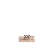 Lichtroze Logo Gesp Riem Pinko , Pink , Dames