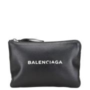 Pre-owned Leather clutches Balenciaga Vintage , Black , Dames