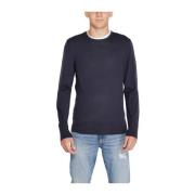 Klassieke Merino Wol Crewneck Sweater Calvin Klein , Blue , Heren