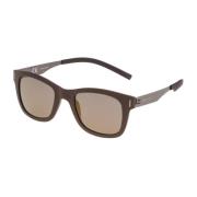 Bruine Metalen Frame Zonnebril met UV-bescherming Police , Brown , Uni...