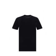 Monochrome Katoenen T-shirt met Geribbelde Ronde Hals Jil Sander , Bla...