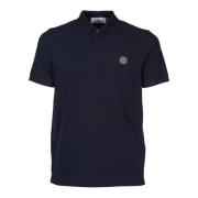 Blauwe Organische Katoenen Polo Stone Island , Blue , Heren