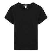 Korte Mouw Ronde Hals T-Shirt Alaïa , Black , Dames