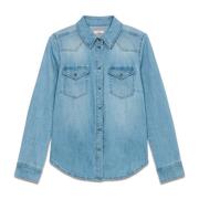 Denim overhemd Oltre , Blue , Dames