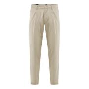 Geplooide broek in gabardine BomBoogie , Beige , Heren