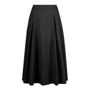 Geplooide wijde rok BomBoogie , Black , Dames