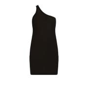 Top One Shoulder Rick Owens , Black , Dames