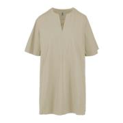 Jurk met Korte Mouwen BomBoogie , Beige , Dames