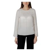 Lange Mouwen Blouse Lente/Zomer Armani Exchange , Beige , Dames