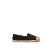 Zwarte leren espadrilles Kazar , Black , Dames