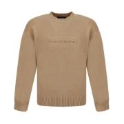 Geborduurde Logo Katoenen Trui Dsquared2 , Brown , Heren