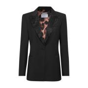 Elegante Zwarte Blazer voor Vrouwen Philipp Plein , Black , Dames